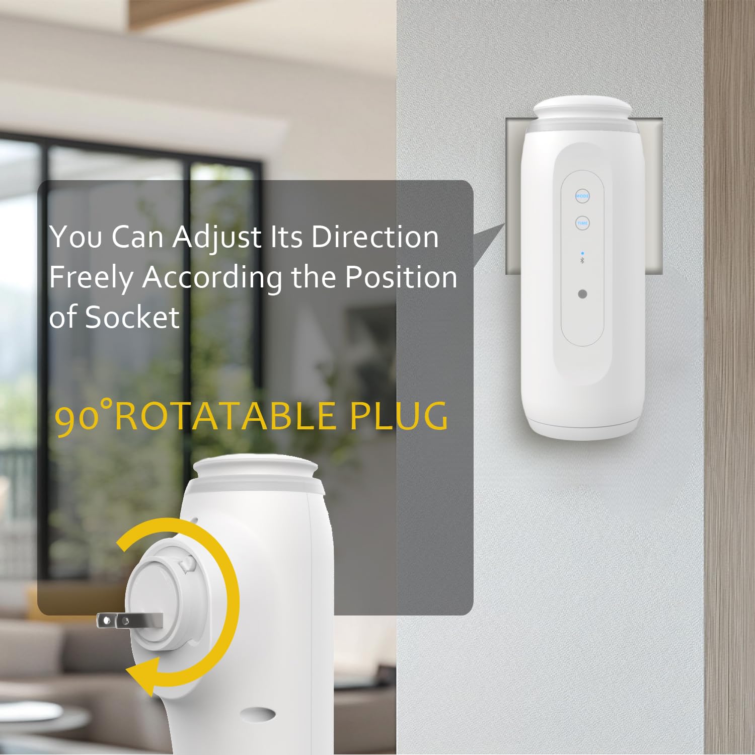 Plug in Waterless Diffuser 500 Sq Ft Coverage Hotel Collection Diffuser with Bluetooth App/Buttons Long Lasting Wall Diffuser wi