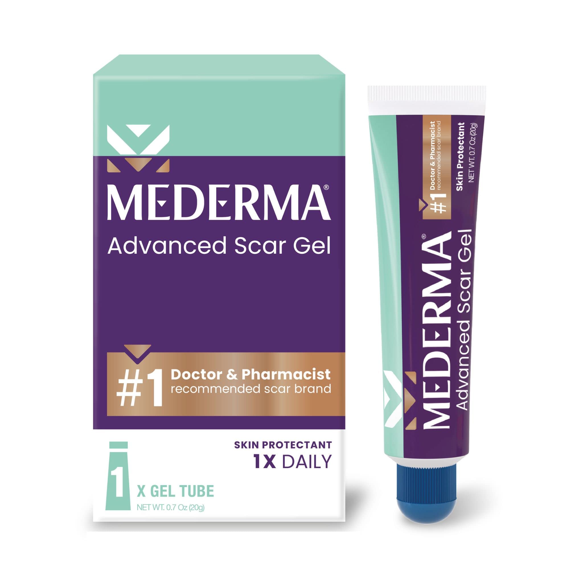 Mederma Advanced Scar Gel, Treats Old and New Scars, Reduces the Appearance of Scars from Acne, Stitches, Burns and More, 0.70oz