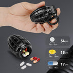 Aufew Keychain Pill Container Waterproof Portable Small Pill Case Durable Aluminum Travel Pill Box with Carabiner for Medication