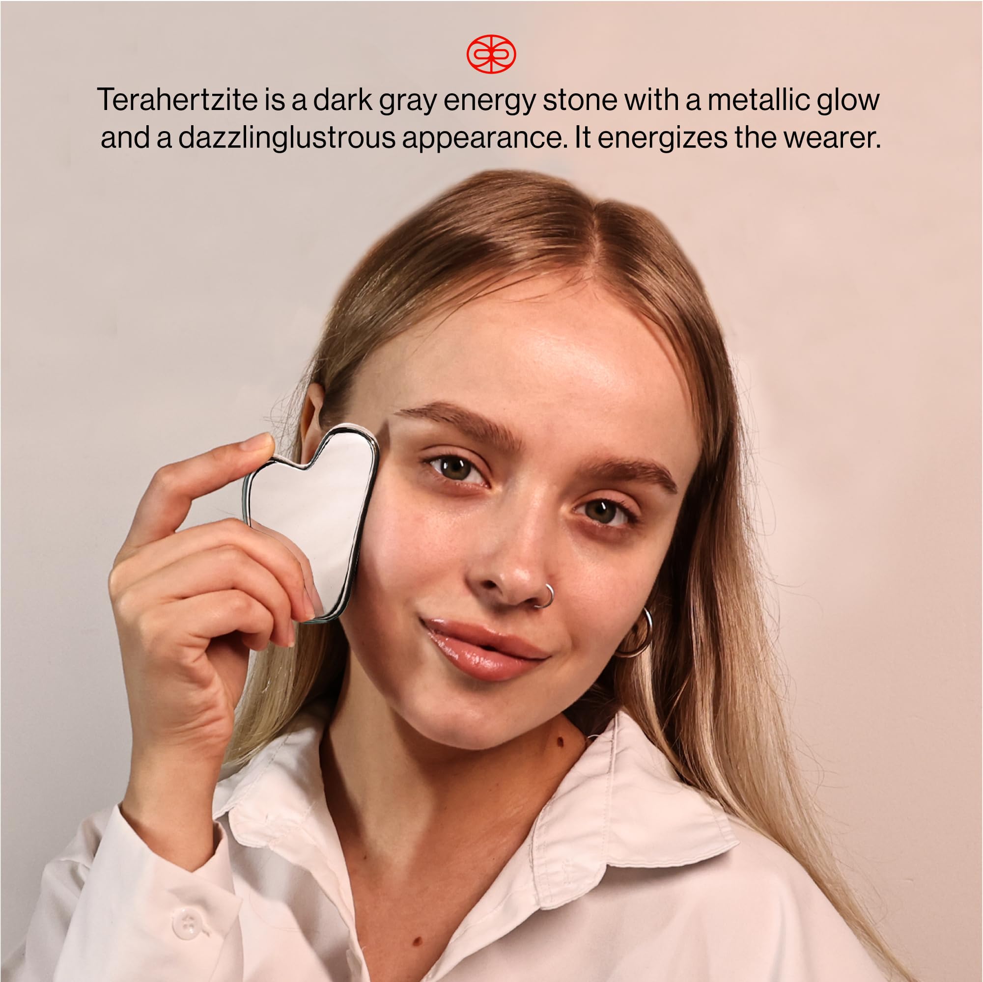 Rena Chris Gua Sha Facial Tools, Natural Terahertz Guasha, Manual Massage Sticks for Jawline Sculpting and Puffiness Reducing, G