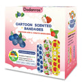 Dodanros 100 Count Cartoon Fruit Fragrance Fun Bandages, Includes Apple,Strawberry,and Blueberry Fruit Fragrance,Assorted Sizes