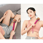 OnVisit 2PCS Long Size Lymphatic Drainage Manual Massage Hammer for Full Body, Back Massage Hammer Taichi,Wormwood Massage Hamme