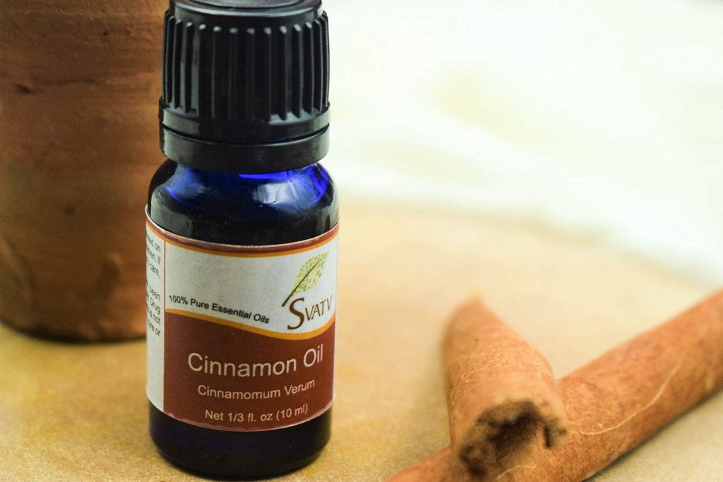 SVATV Cinnamon Essential Oil Therapeutic Grade Aromatherapy Oils Fragrance Oil for Diffuser Yoga Massage & DIY Personal Care 10