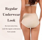 AIRCUTE Super Absorbent Incontinence Underwear for Women Leak Proof Heavy Bladder Leakage Night Briefs 150ML(Beige, Large)
