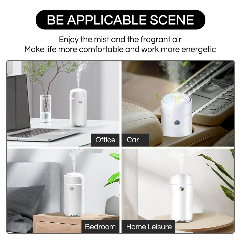 Gonlink Car Diffuser, Car Humidifier, Car Diffusers for Essential Oils, Smart Car Air Freshener Diffuser, USB Cool Mist Humidifi