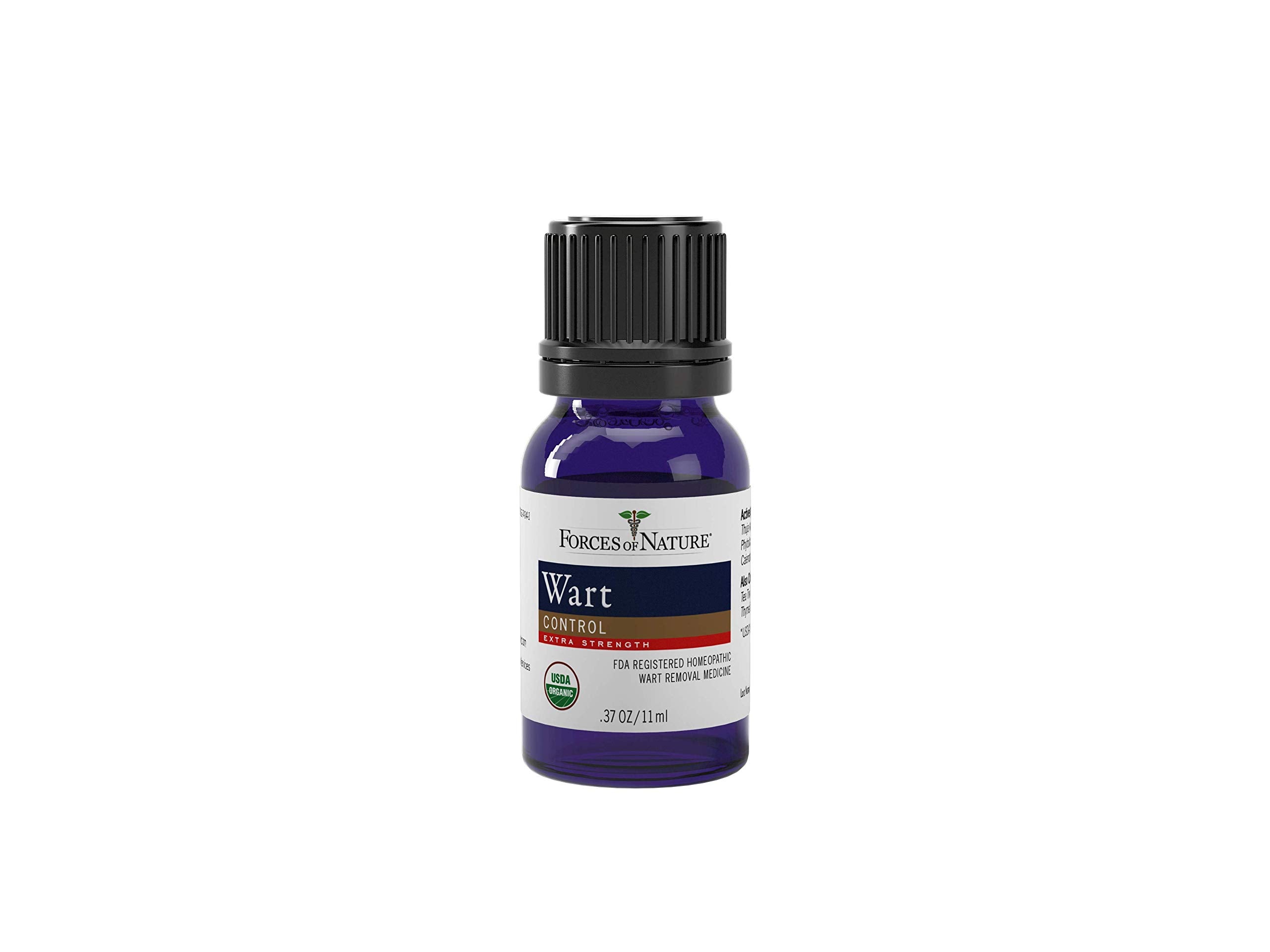 Forces of Nature -Natural, Organic Wart Extra Strength Remover (11ml) Non GMO, No Harmful Chemicals, Nontoxic -Eliminate Planter