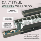 Mimi Medcessories - Pretty Pill Box Set - Stylish & Compact Daily Pill Organizer, Medication Pill Case, Pill Container for Vitam
