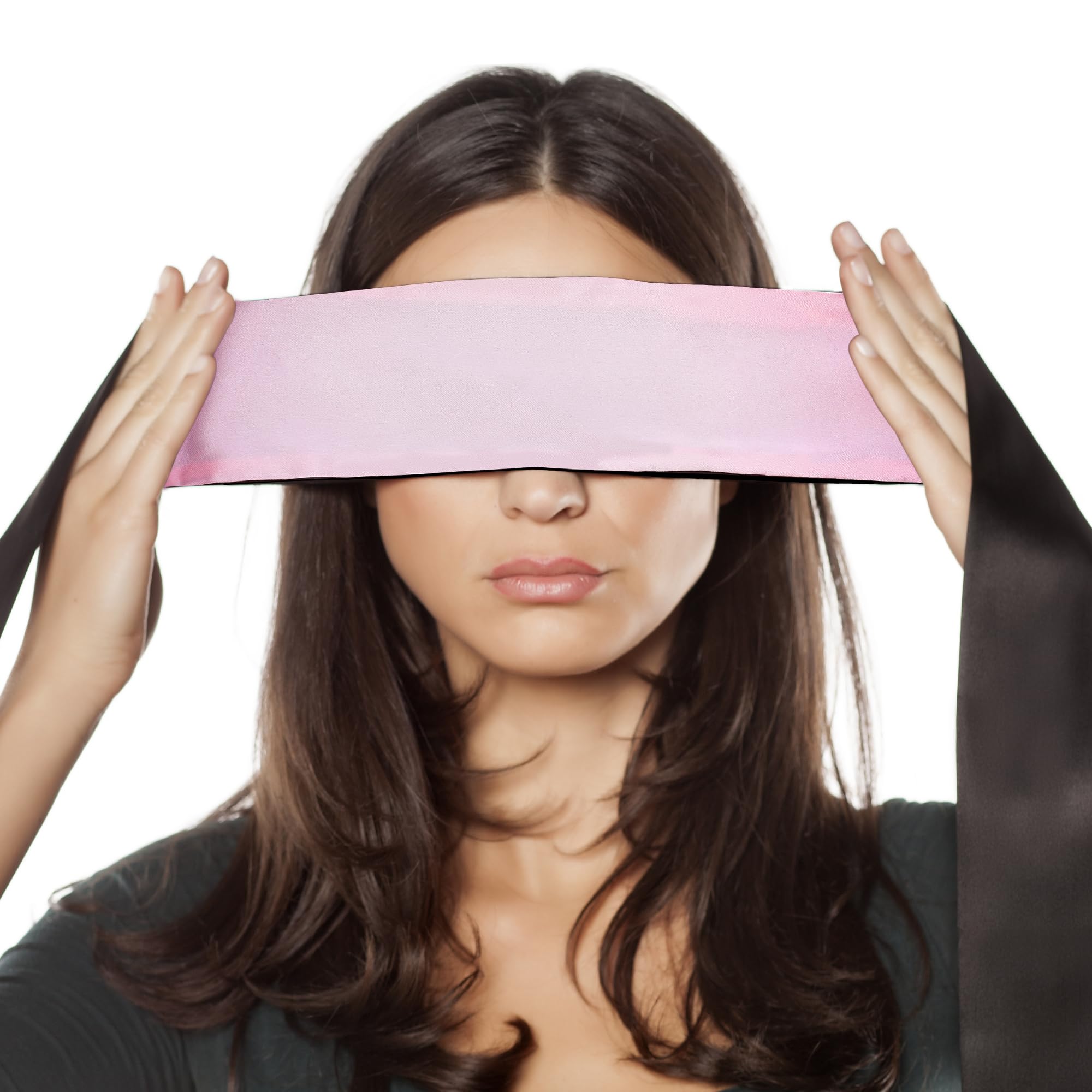 FRESHME Satin Eye Mask for Sleeping - Soft Eye Mask Adjustable Eye Shade Comfy Satin Eye Cover for Women Men Night Travel Nap Me