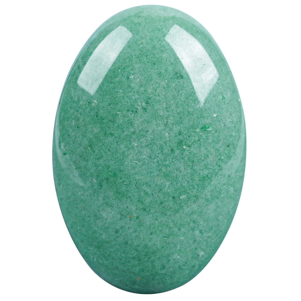 Loveliome Natural Green Aventurine Oval Polished Worry Stones, Healing Crystal Indoor Fountain Stones Massage Energy Anxiety Rel