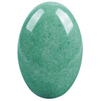 Loveliome Natural Green Aventurine Oval Polished Worry Stones, Healing Crystal Indoor Fountain Stones Massage Energy Anxiety Rel