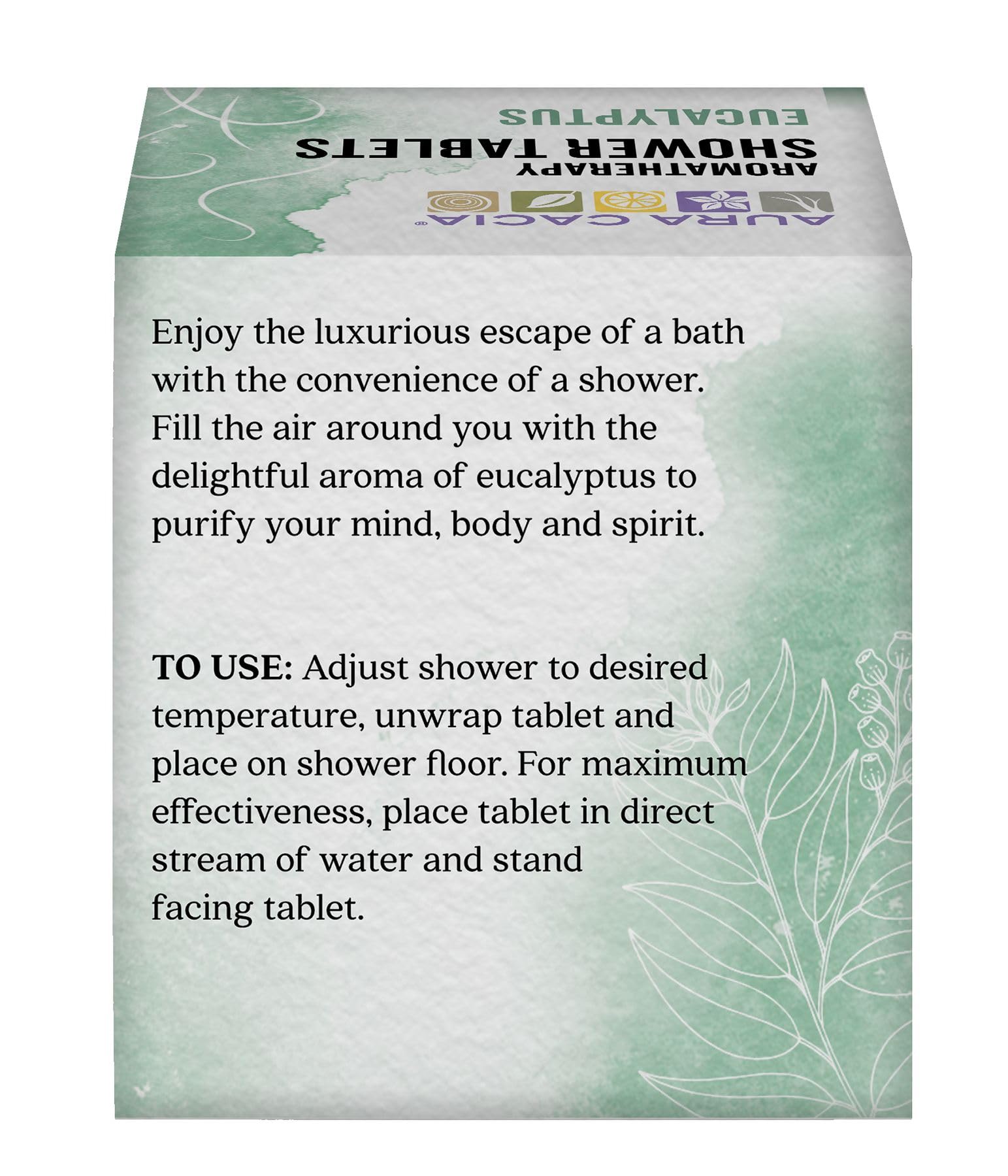 Aura Cacia - Purifying Eucalyptus Shower Tablet |Pure Essential Oils | Contains 3 Individually-Wrapped 1 oz. Tablets