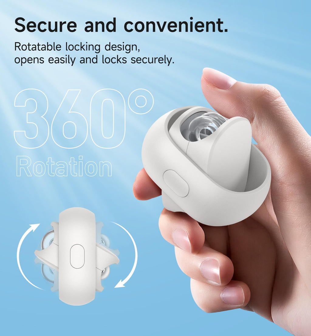SURITCH Case for Loop Earplugs, Portable Storage Container for Earplugs & Accessories, White