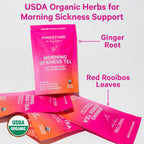 Pink Stork Organic Morning Sickness Pregnancy Tea - Hot or Iced Tea - Prenatal Heartburn, Indigestion, and Constipation Support