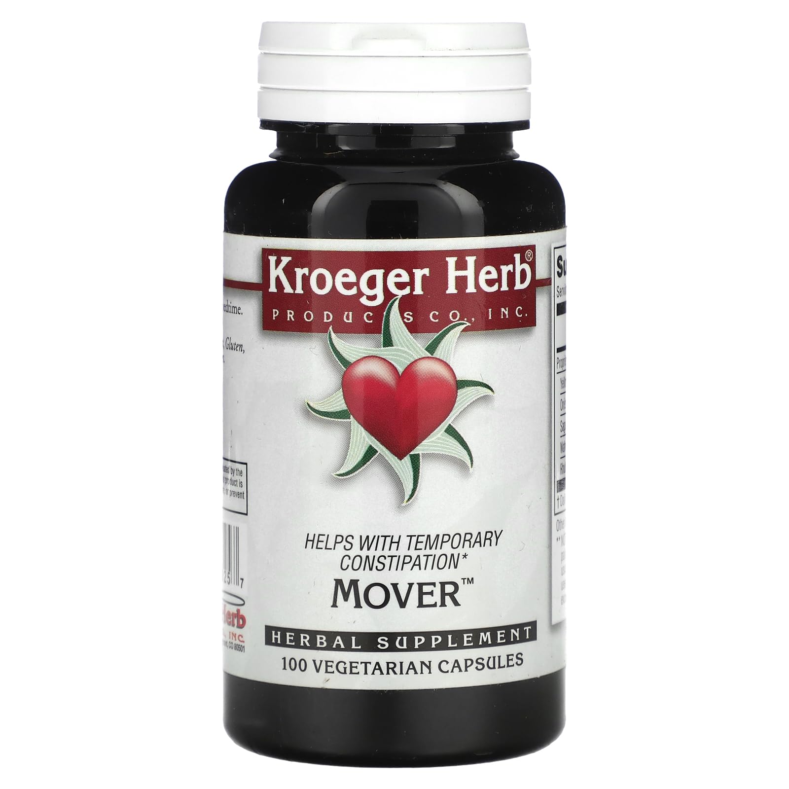 Kroeger Herb Mover Vegetarian Capsules, 100 Count