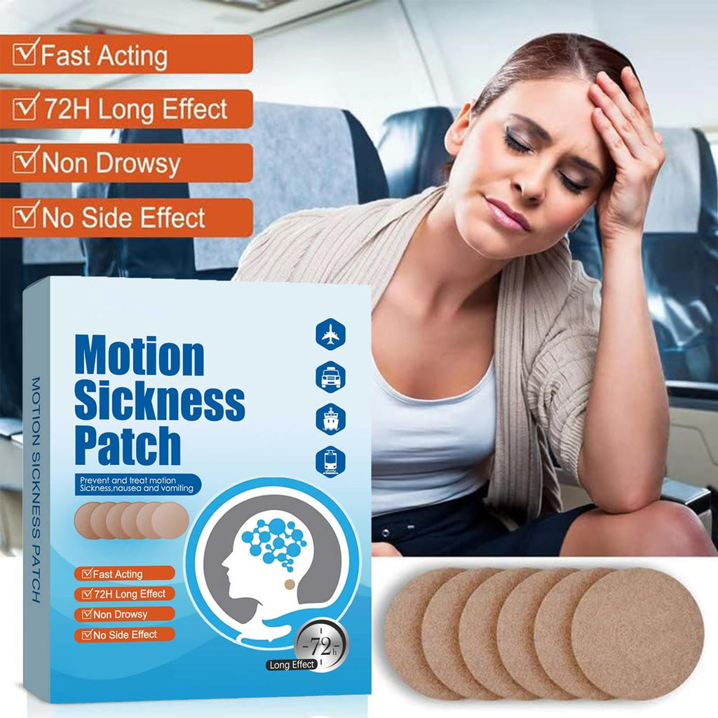 40PCS Motion Sickness Patches, Anti Nausea Sea Sickness Patch for Cruise, No Side Effects for Car and Boat Rides, Ships, Cruise