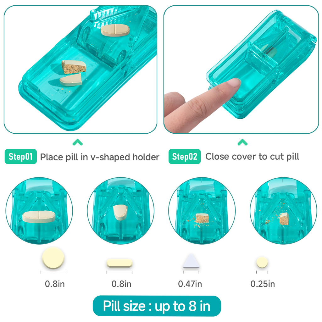 Monthly Pill Organizer 2 Times a Day, Portable AM PM Pill Box with Weekly Travel Bag, Large Capacity Medicine Organizer with Lab
