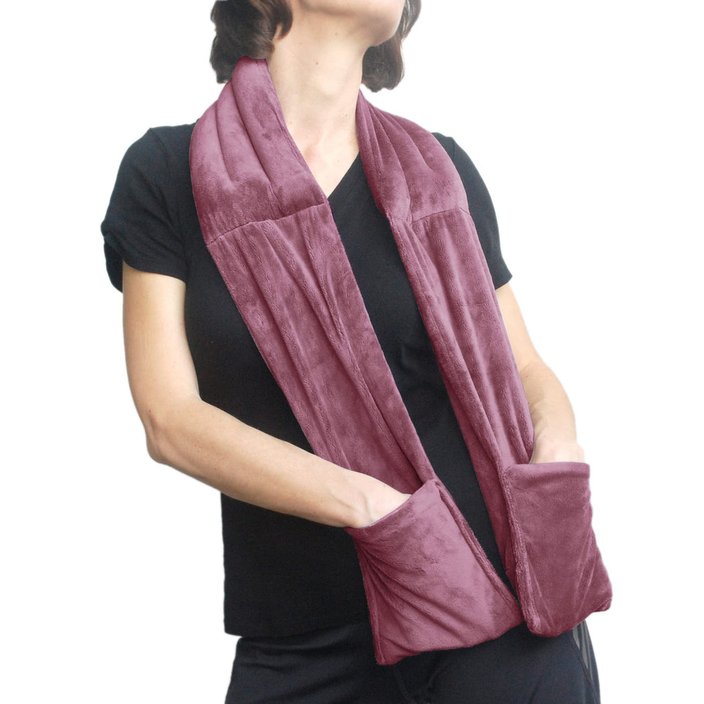 Warming Scarf for Soothing Hot/Cold Aromatherapy, Winter Warm Scarves with Pocket