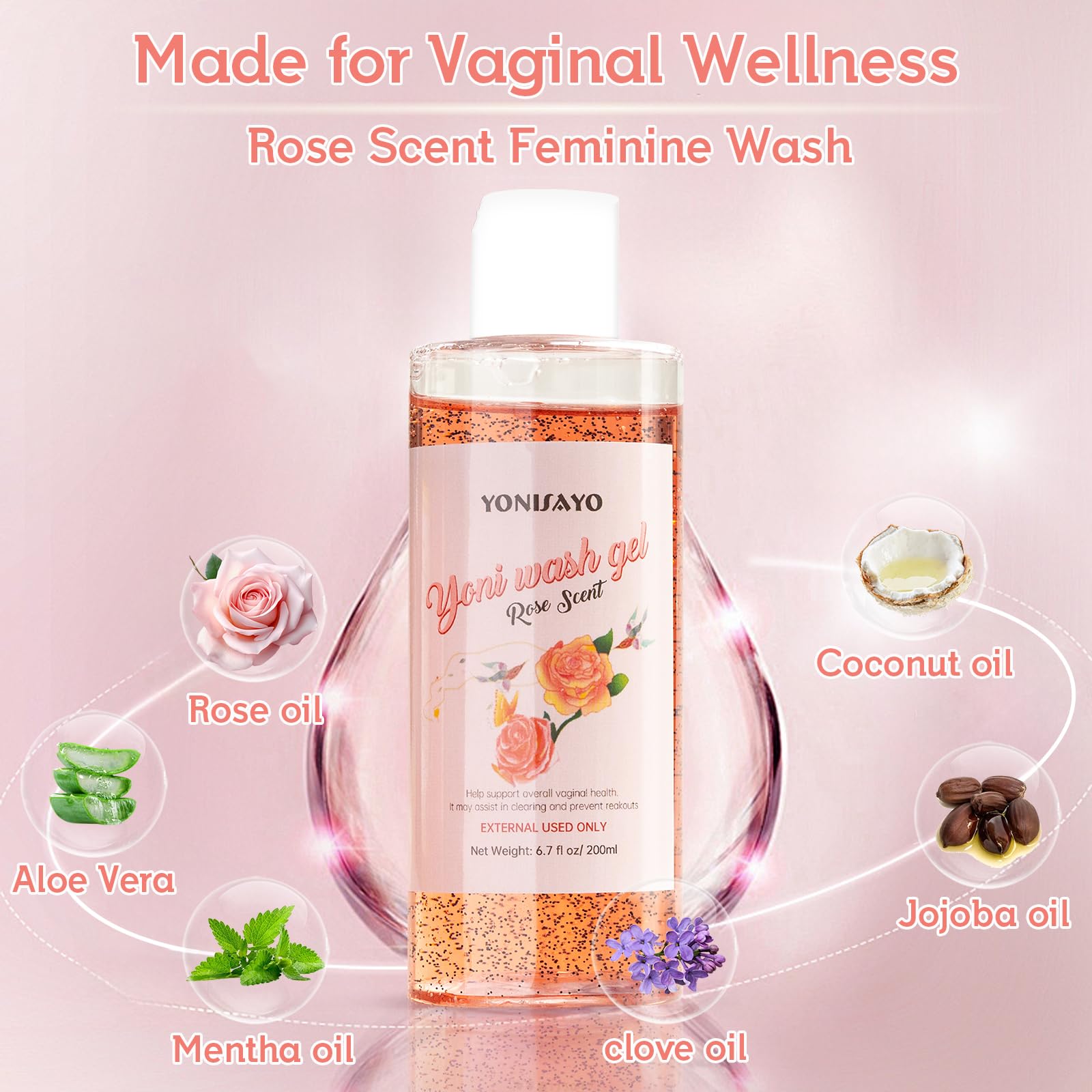 Yoni Wash Yoni Bar Soap Set, Natural Feminine Wash for Women pH Balance, Organic Yoni Soap Bar Body Wash Bath Soap, Rose Scent