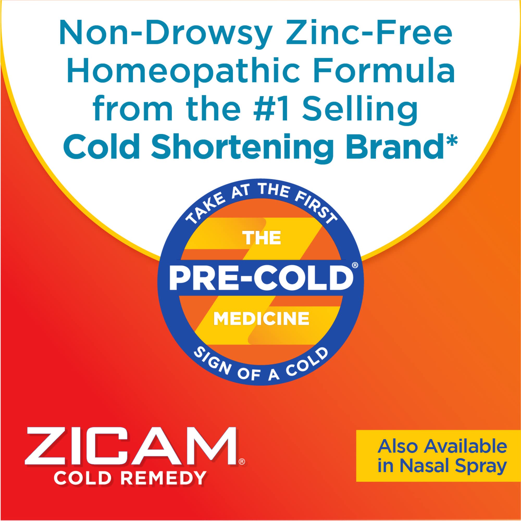 Zicam Cold Remedy No-Drip Nasal Spray with Cooling Menthol & Eucalyptus, Homeopathic, Zinc-Free, Pre-Cold Medicine, Shortens Col