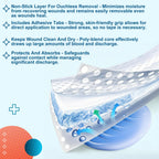 Colingmill 150 Pcs Non-stick Pads with Adhesive Tabs Easy Removal Breathable Gauze Pads 2 x 3 Non-adhesive Wound Dressing Highly
