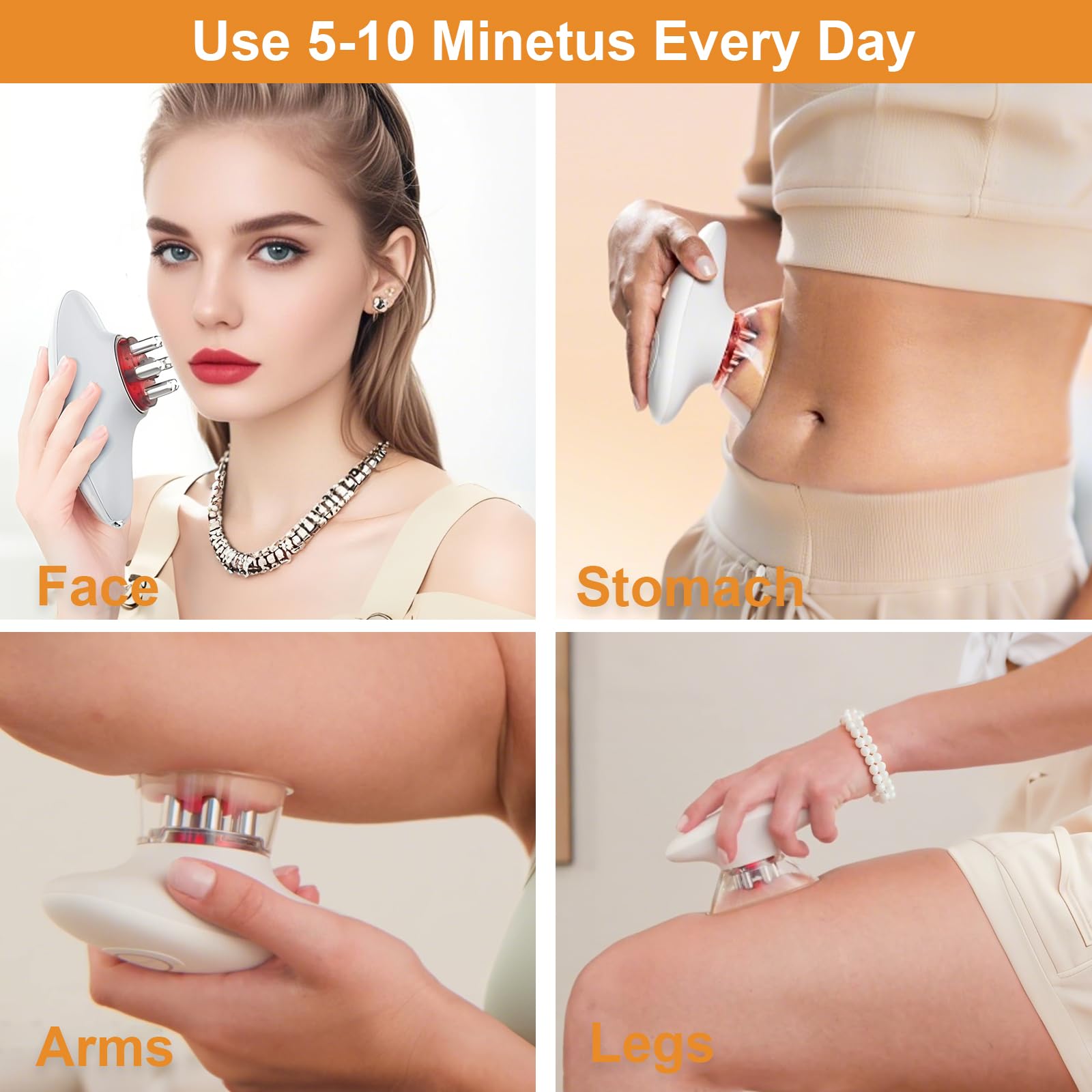 MASIKETEC Body Sculpting Machine, Professional Cordless Handheld Massager Electric Cupping Therapy Massager - for Belly, Waist,