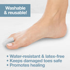 ZenToes 6 Pack Gel Toe Cap and Protector - Cushions and Protects to Provide Relief from Missing or Ingrown Toenails, Corns, Blis