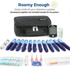 AUVON Large Insulin Cooler Travel Case, Longer Cooling Effect with 4 * 160g Ice Packs, Compact Medication Cooler Bag for 8 Insul