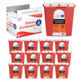 Dynarex 4629 Sharp Container, Provides a Safe Disposal of Medical Waste and Needles, Non-Sterile & Latex-Free, 6 Gallons, Made w