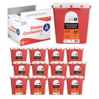 Dynarex 4629 Sharp Container, Provides a Safe Disposal of Medical Waste and Needles, Non-Sterile & Latex-Free, 6 Gallons, Made w