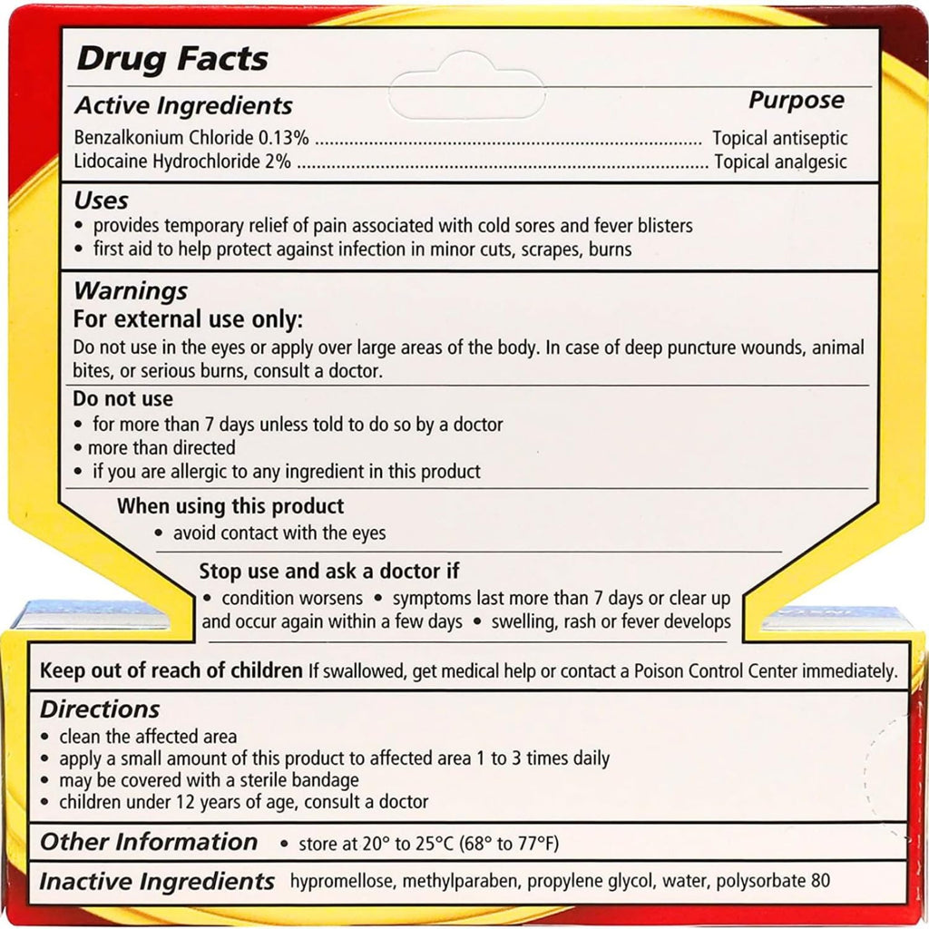 Cicloferon Cold Sore Treatment Gel, Clear, 1 Tube of 0.14 Oz (Pack of 1)