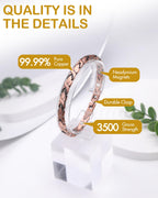 Feraco Copper Bracelet for Women 99.99% Solid Copper Magnetic Bracelets, Unique X Shape Links, Magnetic Field Therapy Jewelry Gi