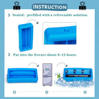 LUXJA 2 Layers Insulin Case with an Ice Pack - Holds 6 Vials (10ml) or 2 Insulin Pens, Diabetic Bag with Supplies Storage Pocket