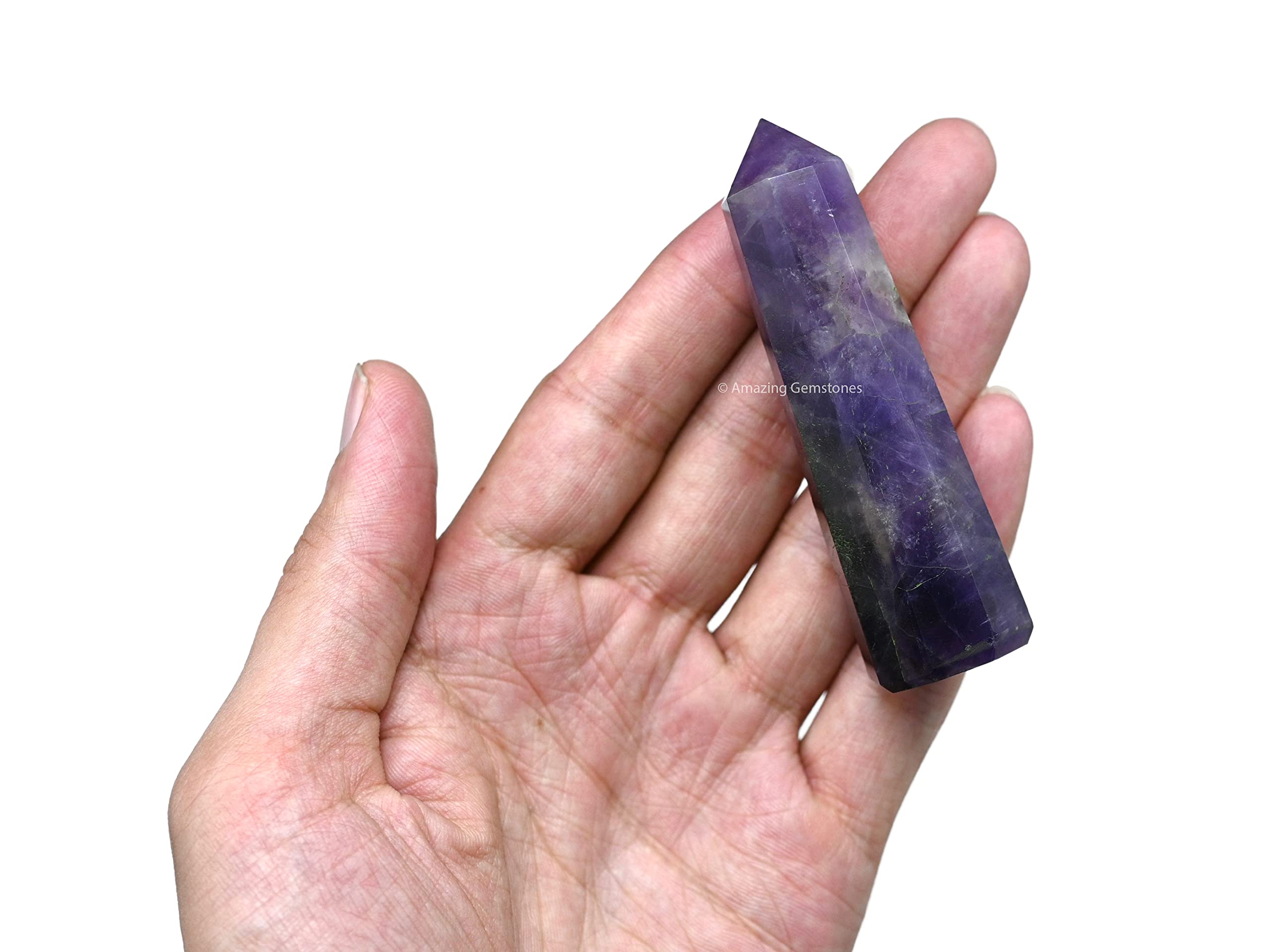 Amethyst Crystal Towers ~ Natural Healing Crystal Point Obelisk for Reiki Healing and Crystal Grid (2 to 3 INCH)