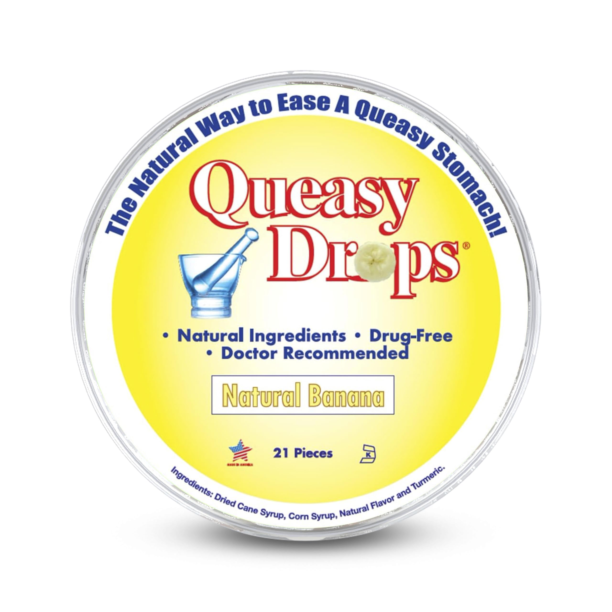 Three Lollies Queasy Drops Plus - Lozenges with Pectin & Honey to Relieve a Severe Dry Mouth - Alleviate Nausea & Motion Sicknes