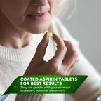Pure Low Dose Baby Aspirin 81mg for Adults, 100 Count Enteric Coated Aspirin Tablets for Men and Women, Safe Relief for Symtoms