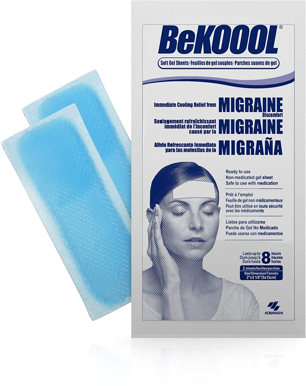 Be Koool Cooling Relief For Migraine Soft Gel Sheets 4 Each (Pack of 12)