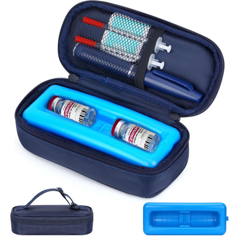 WIBOND Insulin Vial Cooler Travel Case - Diabetes Travel Case TSA Approved, Diabetic Medication Vial Cooling Bag with Protective