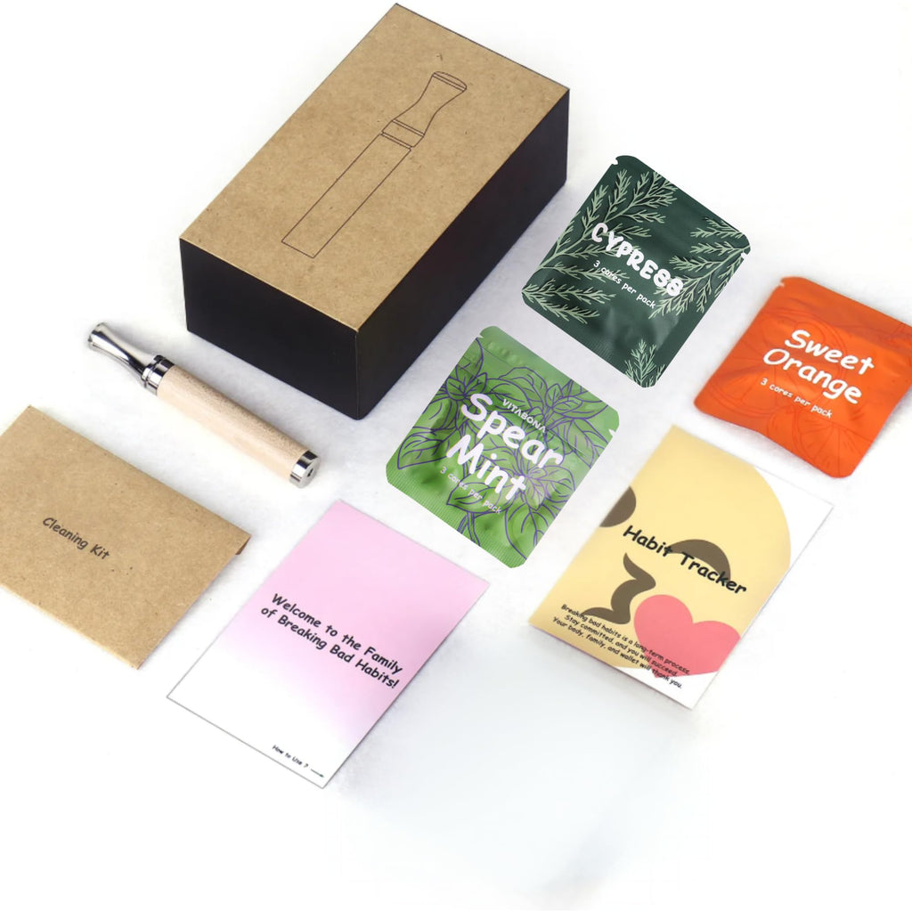 Healfs Quit Smoking Inhaler | Organic Plant Essential Oil Extract | Tobacco-Free | Nicotine-Free | Smokeless Air Inhaler