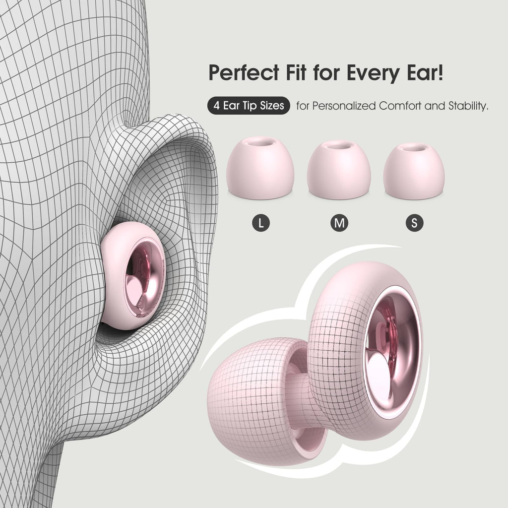 Vosaf Ear Plugs for Sleeping Noise Cancelling, Soft Ear Plugs for Concert, 45dB Reusable for Noise Reduction with 8 Ear Tips, Si