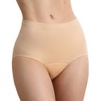 IRISMORII Absorbent Incontinence Underwear for Women Washable Leak Proof Seamless Urine Postpartum Protective Brief (Beige XXL)