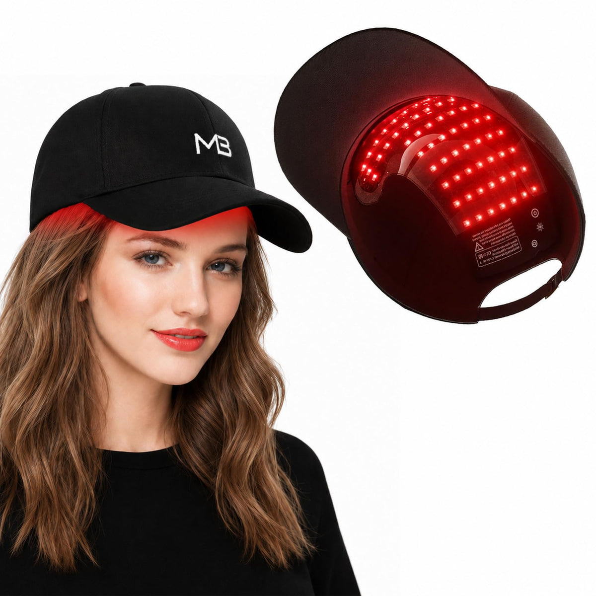 FDA Cleared Red Light Hair Growth Cap for Men and Women, 660nm Red Light Therapy for Hair Growth, Rechargeable & Adjustable for 