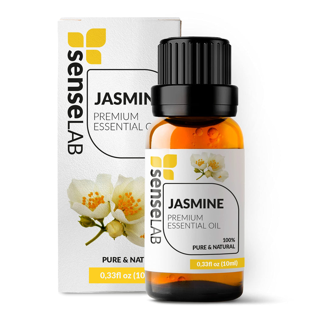 SenseLAB Jasmine Essential Oil - Skin and Hair Care - Massage Oil - 100% Pure Extract Jasmine Oil Therapeutic Grade for Aromathe