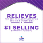 Clear Eyes Eye Drops, Complete 7 Symptom Relief, 0.5 Fl Oz (Pack of 3)