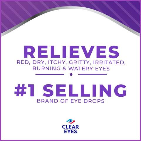 Clear Eyes Eye Drops, Complete 7 Symptom Relief, 0.5 Fl Oz (Pack of 3)