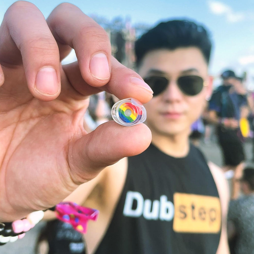 Eargasm High Fidelity Earplugs with Rainbow Filters - Reusable Noise Reduction Hearing Protection Ear-Plugs with Carrying Case f