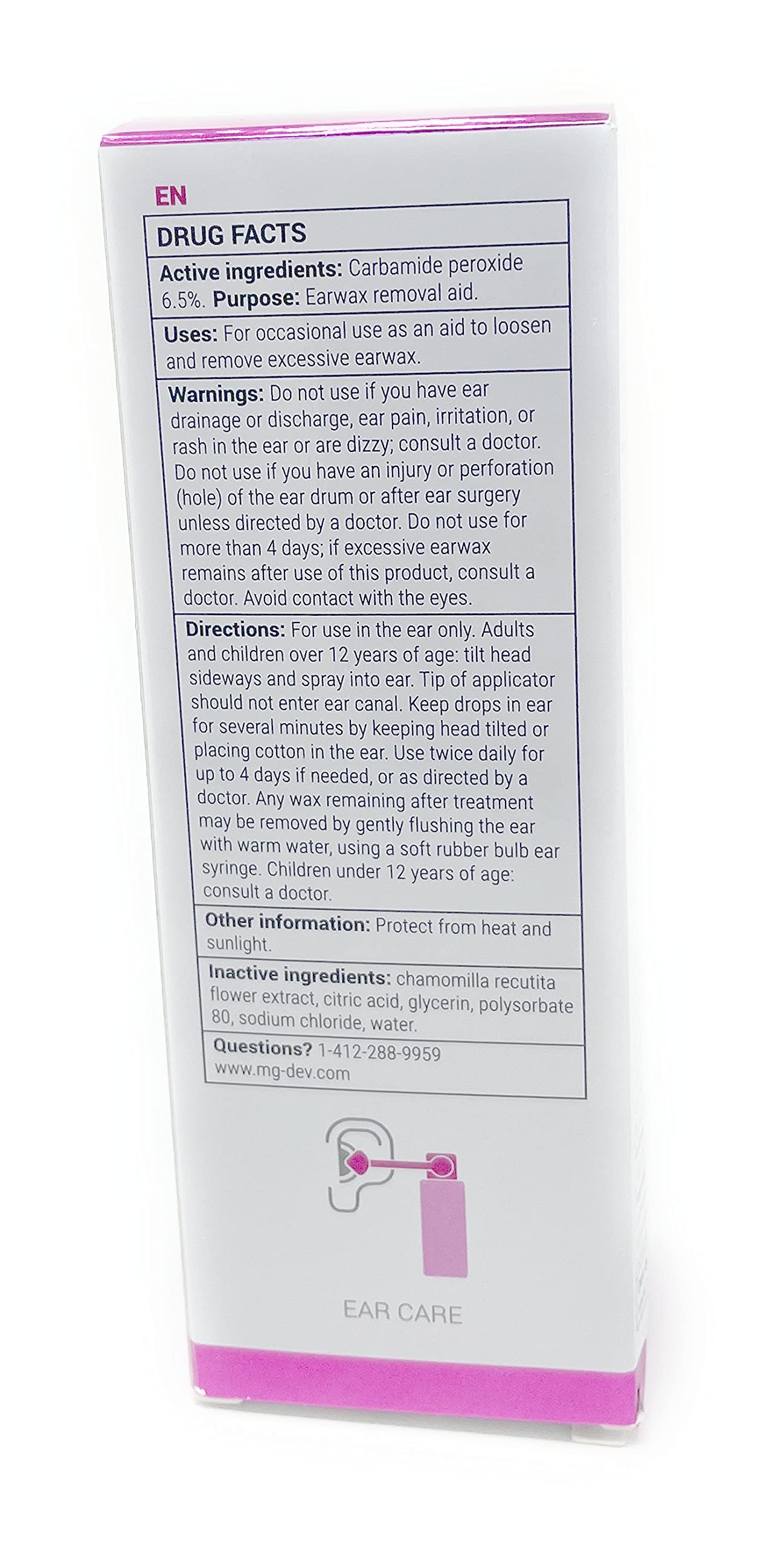 Audinell Ear Wax Removal Spray (50ml) | Ear Cleaner | Soothes & Prevents Irritations, Cleanses Ear Canal | Replaces Q-Tips, Ear