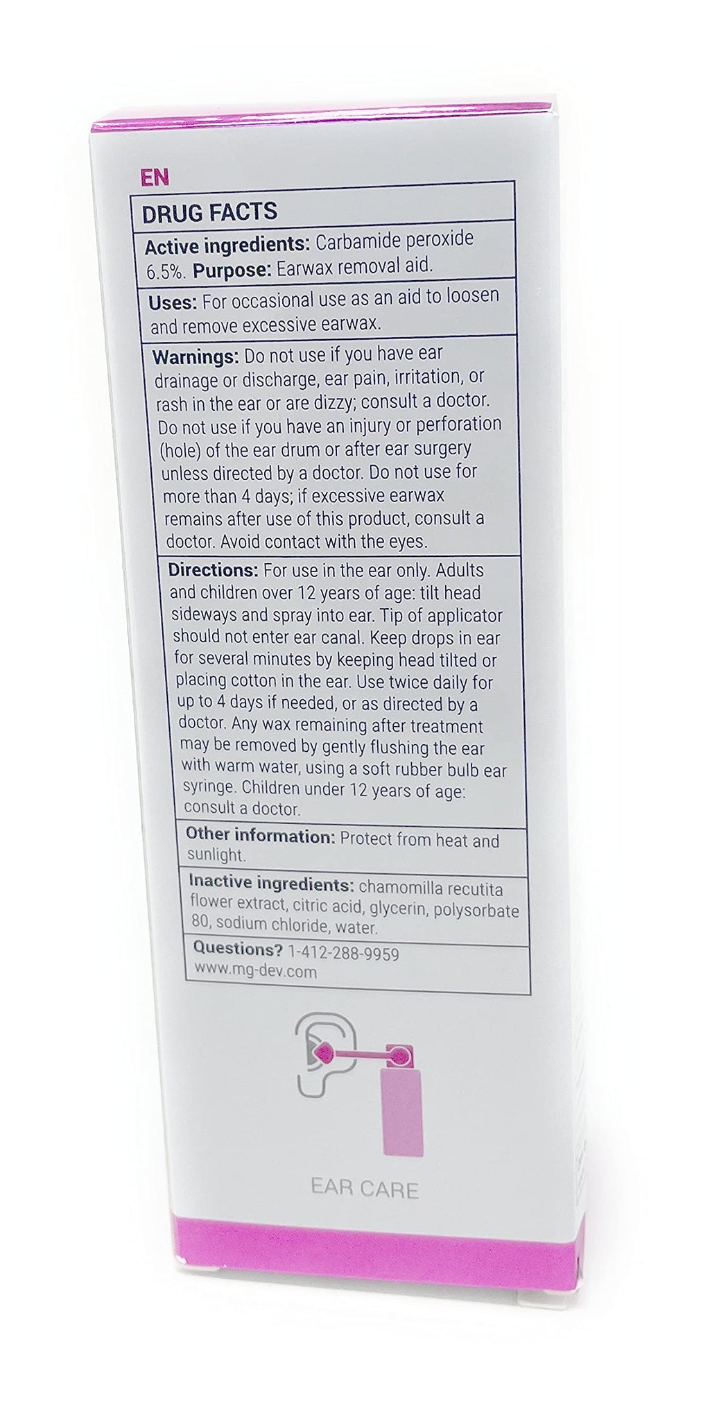 Audinell Ear Wax Removal Spray (50ml) | Ear Cleaner | Soothes & Prevents Irritations, Cleanses Ear Canal | Replaces Q-Tips, Ear