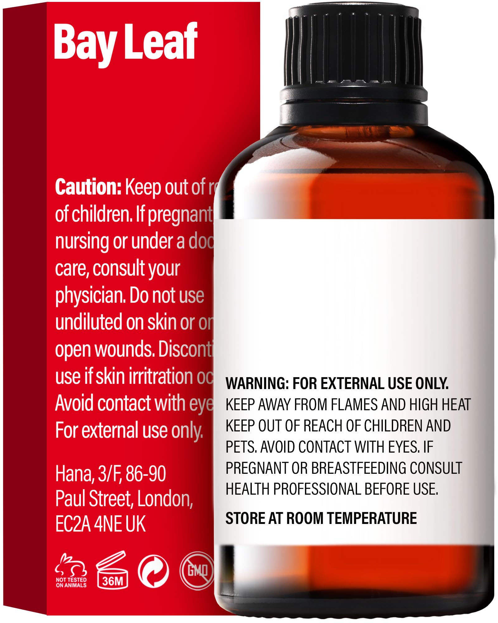 Hana Bay Leaf Essential Oil (1 Fl Oz) Bay Leaf Oil for Diffuser, Aromatherapy, Hair, Skin, Body, Massage & DIY with a Spicy, He