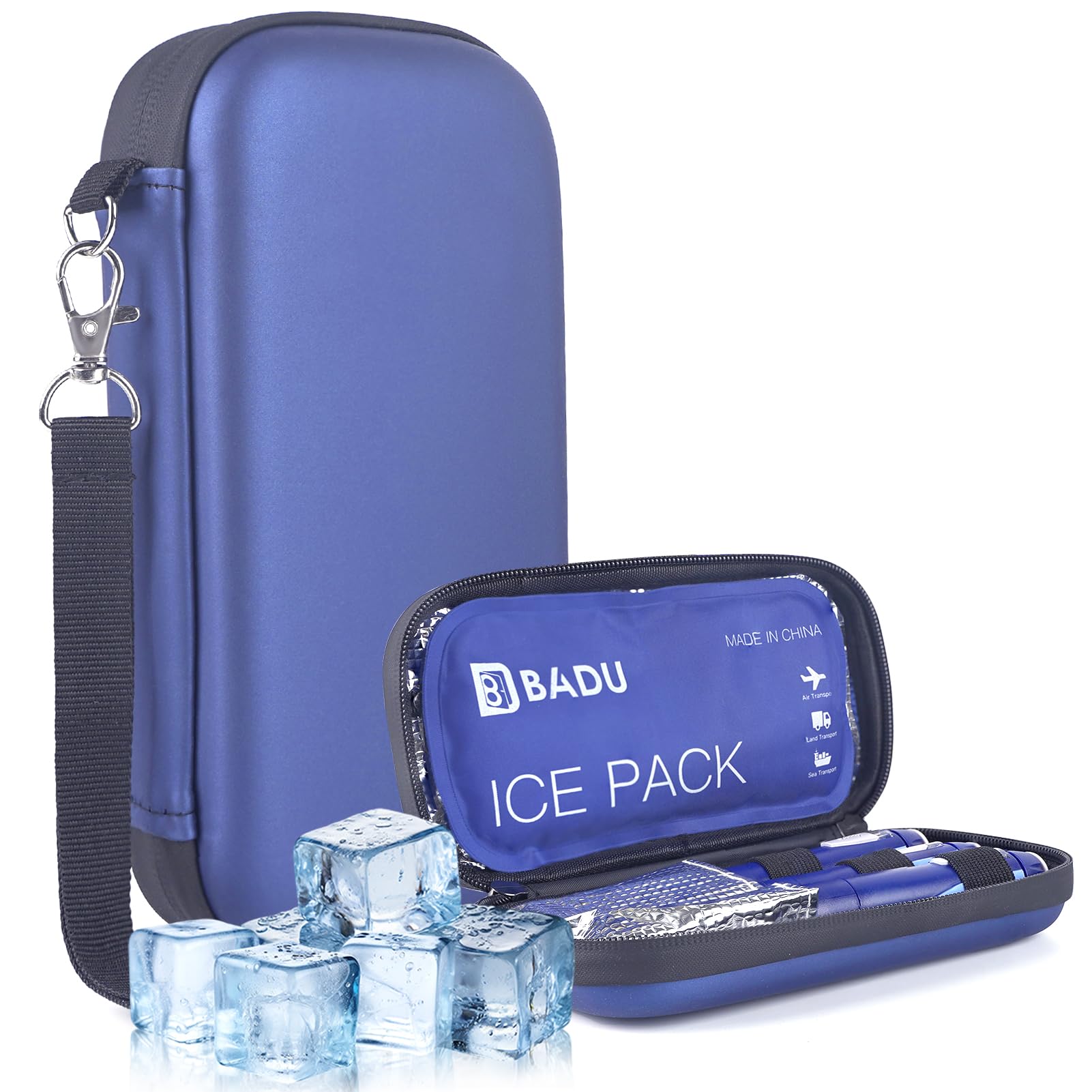 HIMDUZE Insulin Cooler Travel Case TSA Approved Small Refrigerated Medicine Cooler for Travel Diabetic Travel Case Bag w/1 Reusa