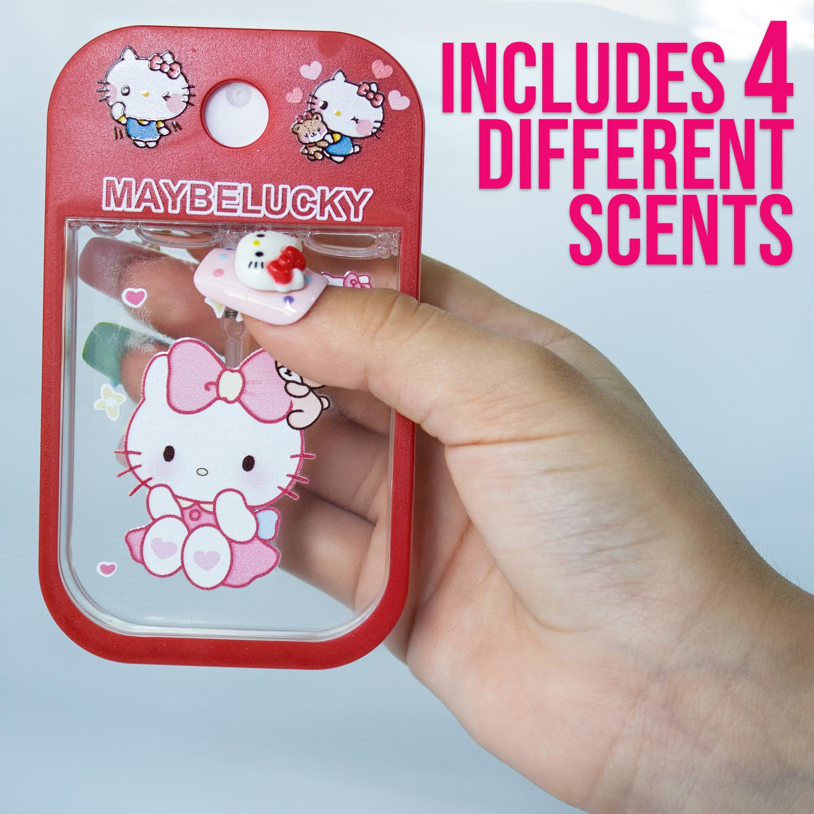 Glam Lux 24 Bundle Kitty Set of 4 Hydrating Deodorizing Antibacterial Hand Sanitizer Spray Mist Non-Drying Compact Travel/Pocket